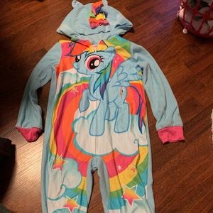 Rainbow Dash onesie with mane